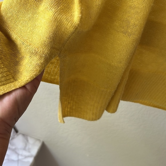 Lilla P Yellow Crew Neck Sweater with Ribbed Knit - Picture 5 of 10